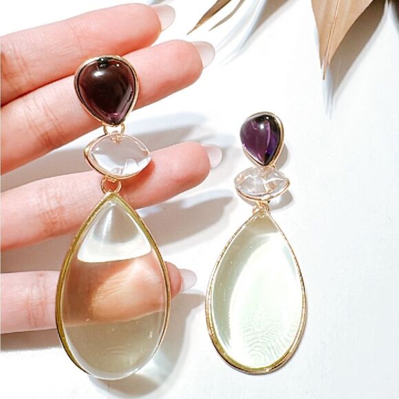 Crystal drop earrings S760 - Picture 6 of 6